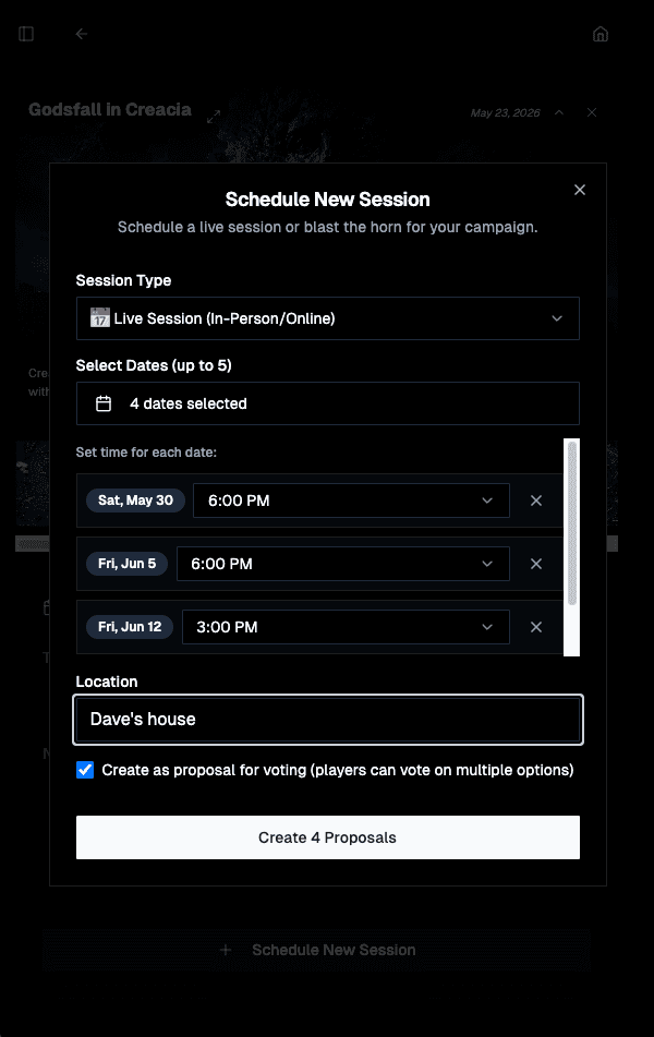 Schedule the next session in under a minute.