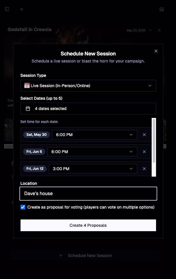 Schedule the next session in under a minute.